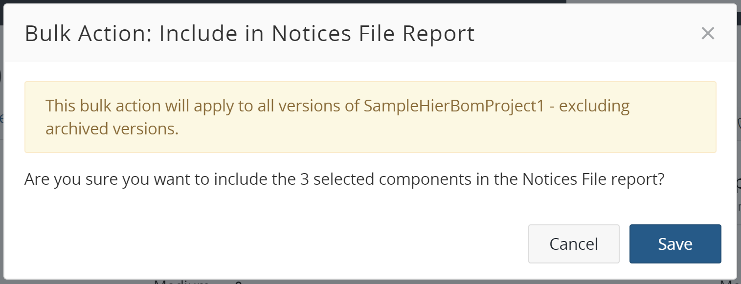 Bulk Action: Include in Notices File Report