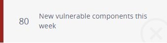 New vulnerable components this week widget