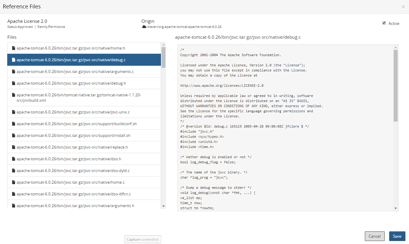 Reference Files Page