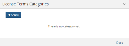 License Term Categories dialog box